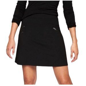 Athleta Moto Ponte A-Line Mini Skirt Black Sz 4
